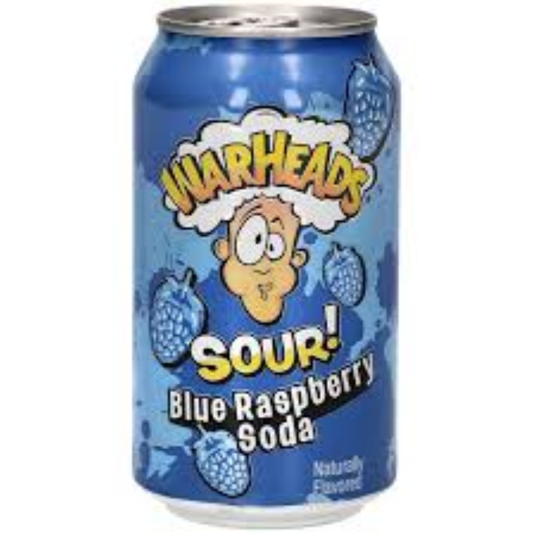 WARHEADS SOUR BLUE RASPBERRY SODA 330ML